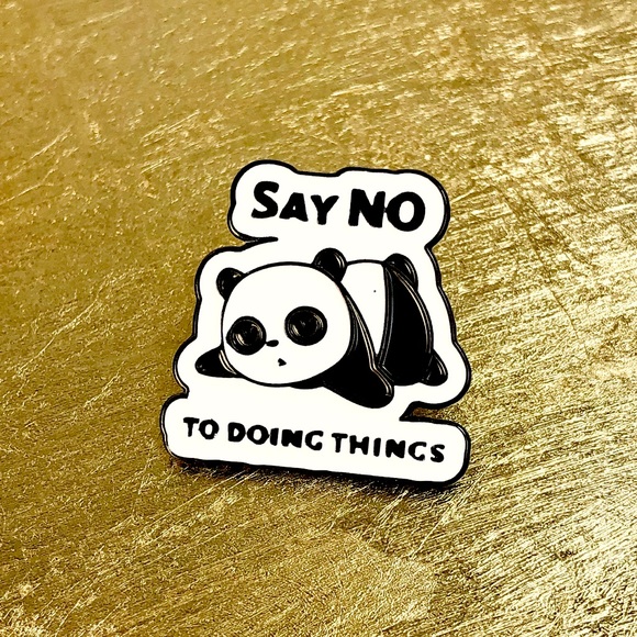 Jewelry - 2 for $15! Lazy Panda Enamel Pin